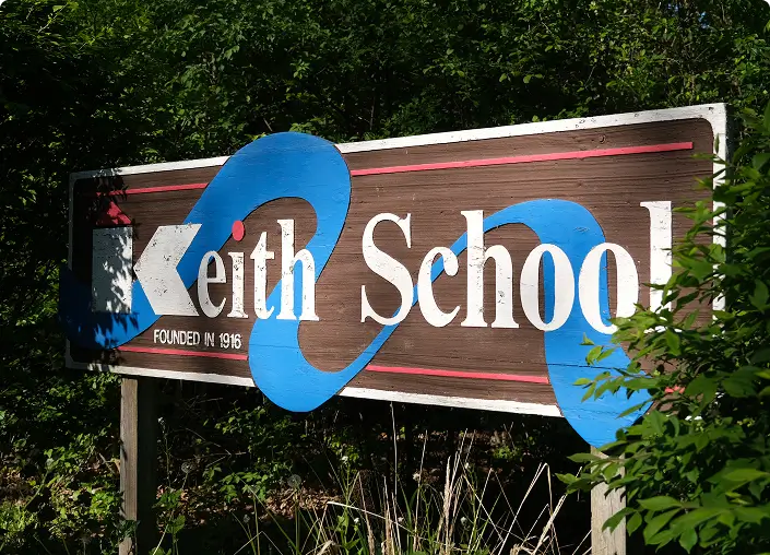 Outdoor Keith School sign